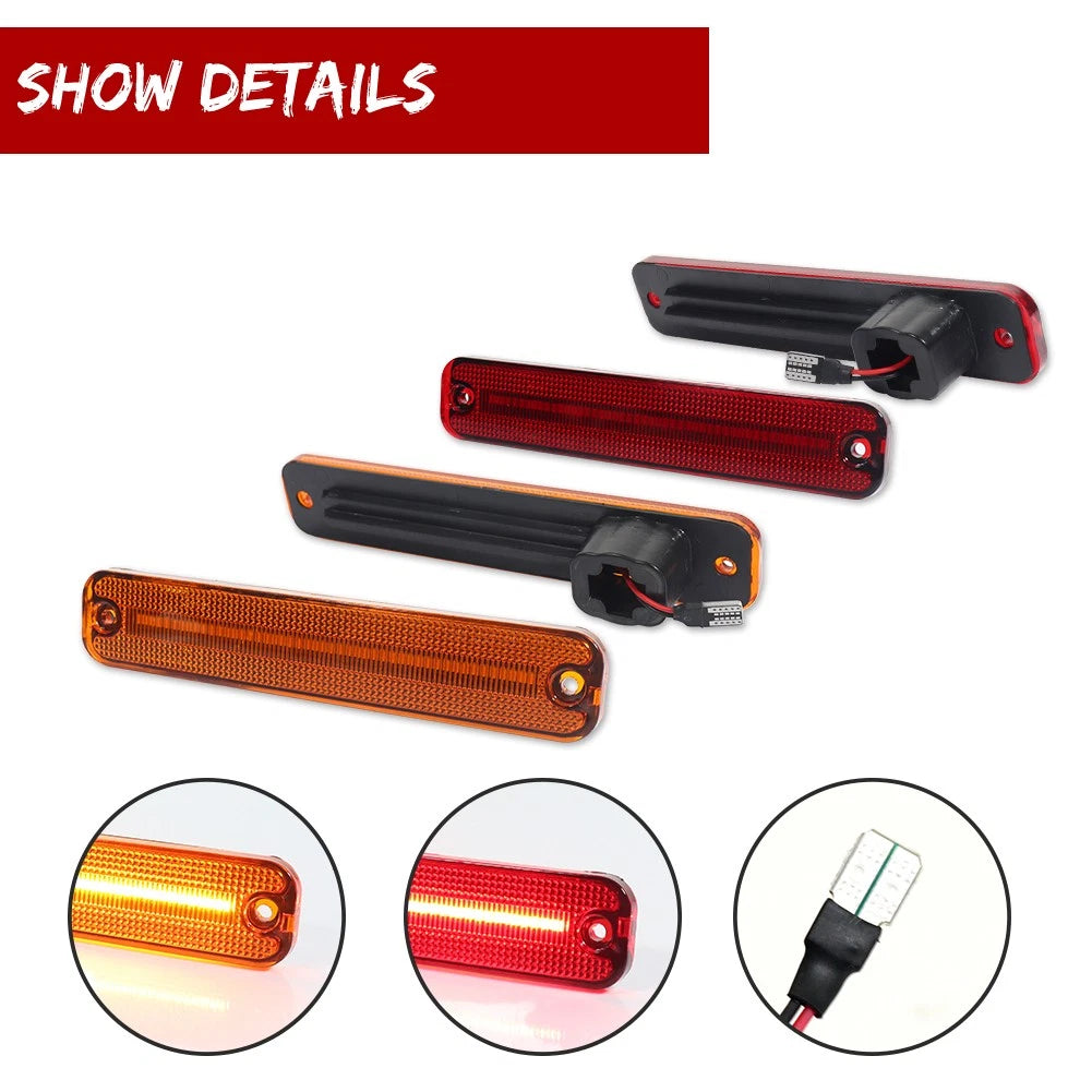 Set of 6 LED Tail Light & Side Marker Lamps for Ford F150 F250 E150 (1973–1979)