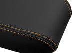 Console Lid Pull Over Cover Leather for Toyota Tacoma (2016–2019) Orange Stitch