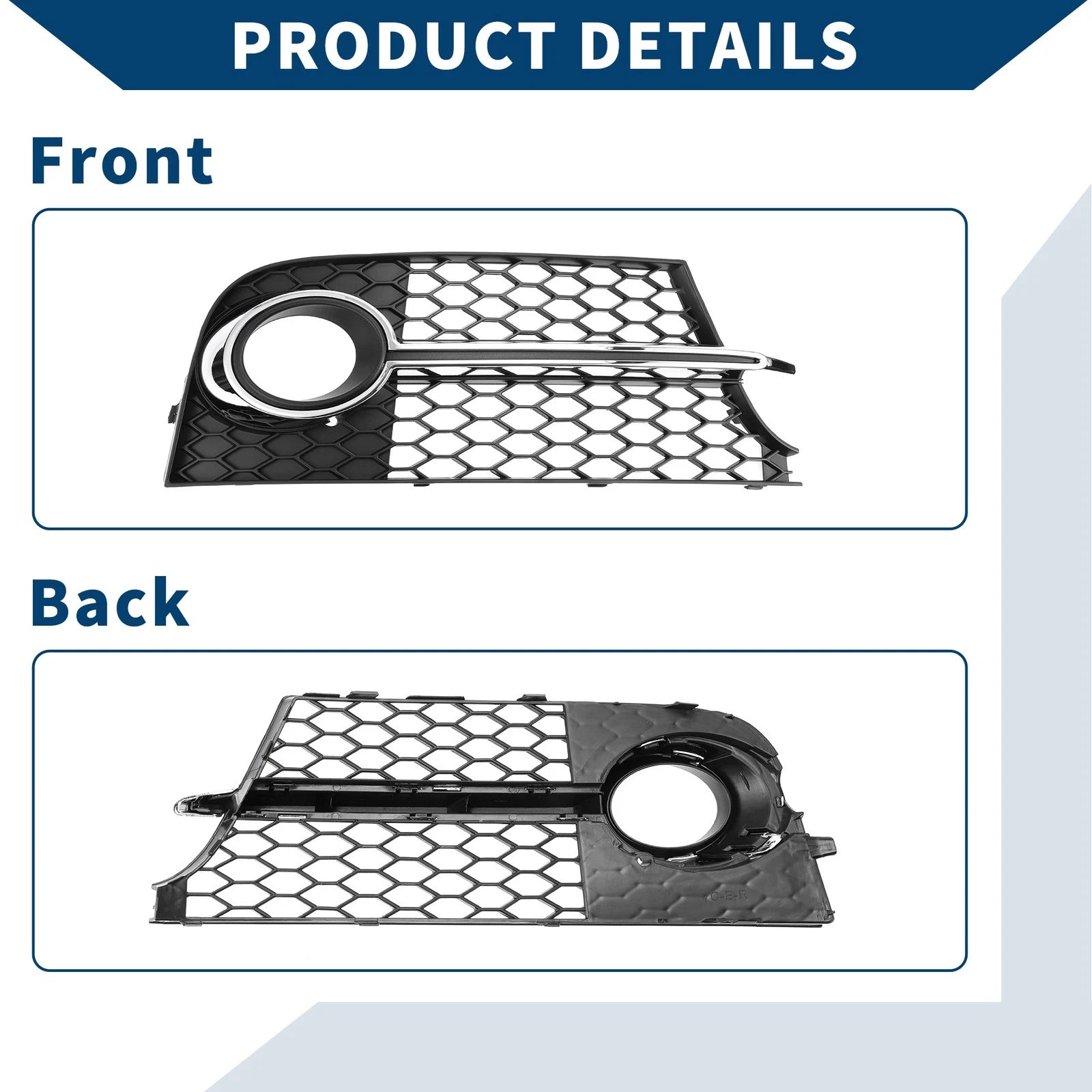 1pc Fog Light Grill for Audi TT MK2 TTS (2011–2014) No. 8J0807682K