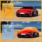 Waterproof Car Cover for Toyota Supra (All Weather, Orange, Zipper)