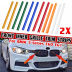 2X Front Grille Cover Strip Trim Inner Clip for BMW 5 Series (2005–2010)