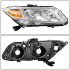 Set of 2 Chrome Headlights for Honda Civic (2012–2015)