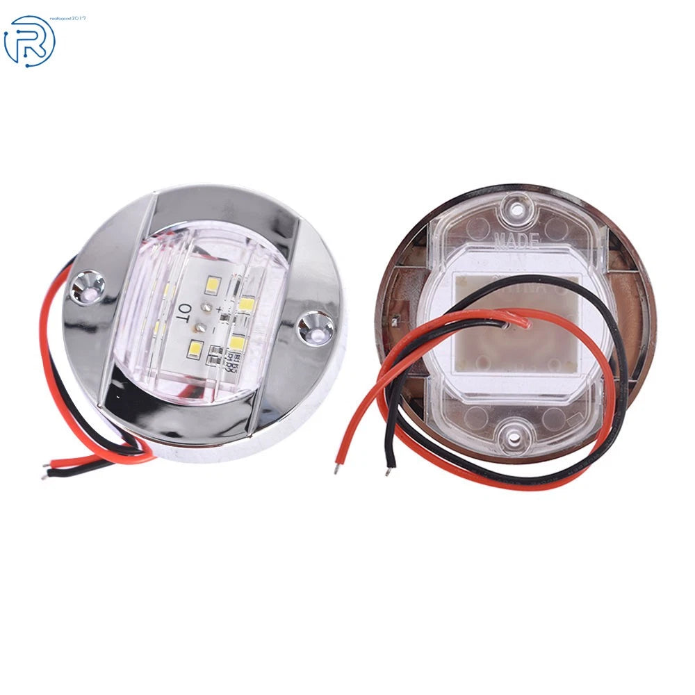 Set of 2 Round 6-LED Cabin Deck Lights for Marine Boat