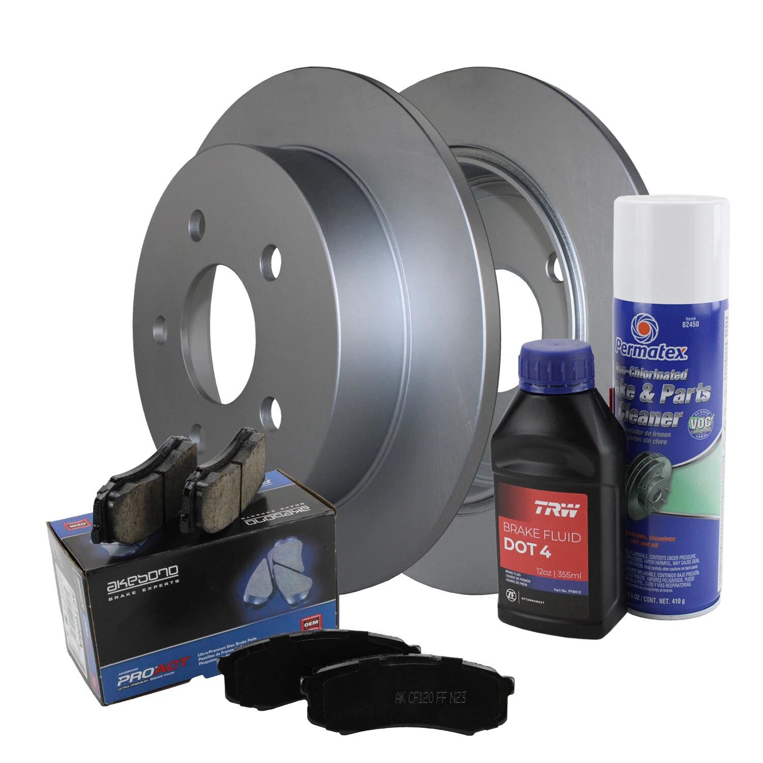 Rear Brake Kit Set of 4 Rotors & Pads for Buick Chevy Pontiac (FWD)