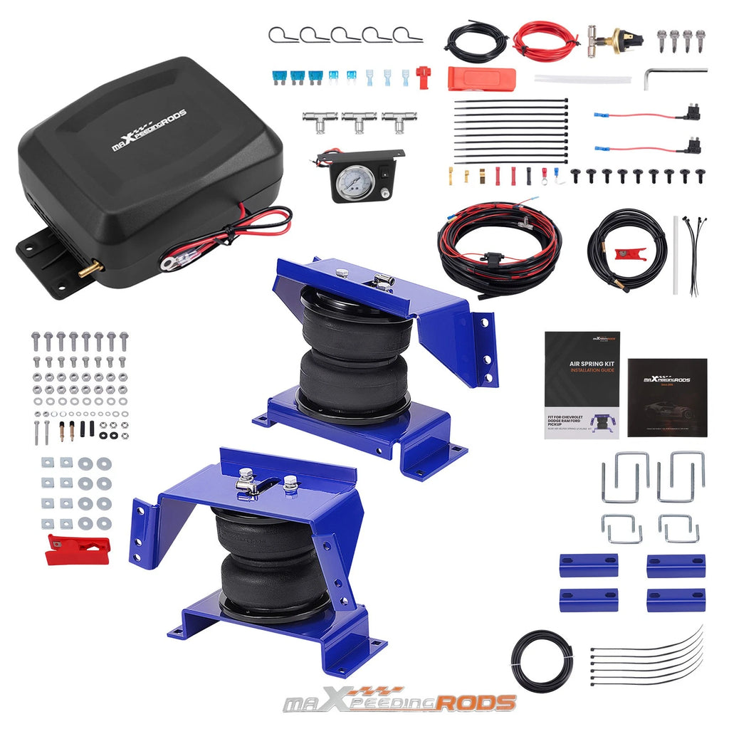 Air Spring Kit + Air Shock Compressor Kit for Ford F250 F350