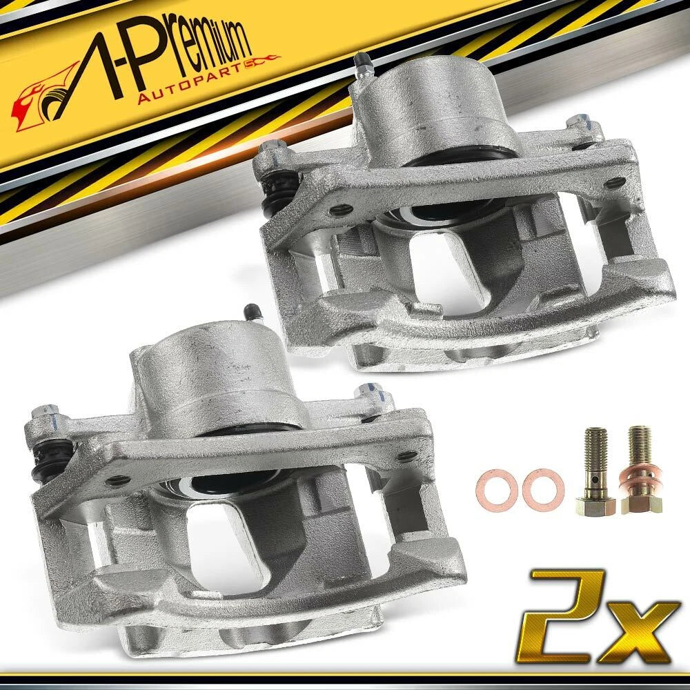 2X Front Brake Calipers with Bracket for Jeep Liberty (2002–2007)