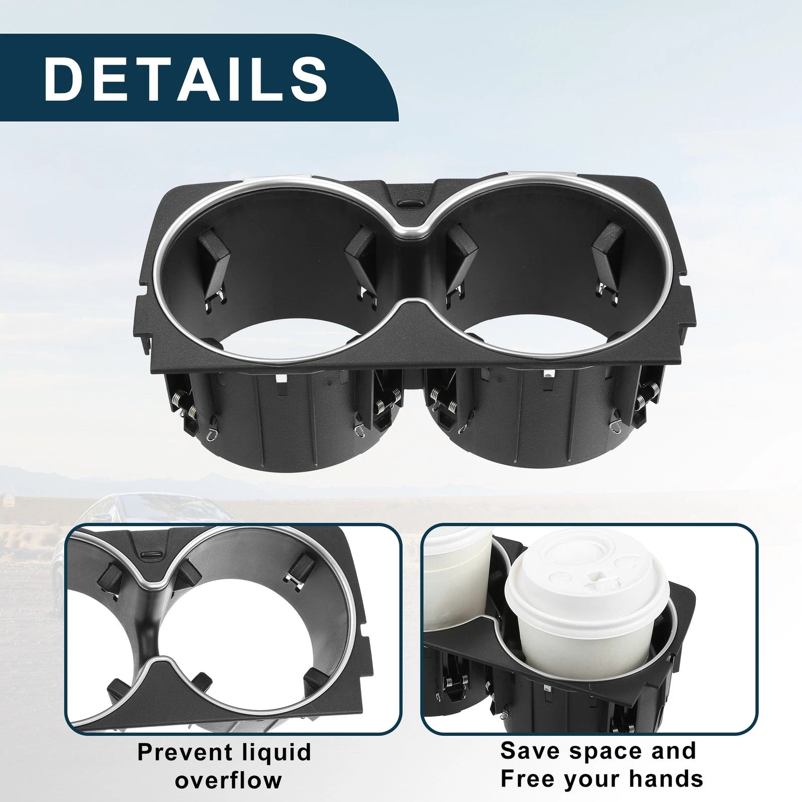 Cup Holder for Mercedes-Benz A217 (2013–2020) No.A2226830075 Black