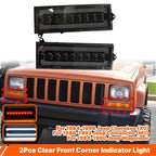 2pc Clear LED Front Corner Turn Signal Light for Jeep Cherokee XJ Comanche (1984–1996)