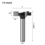 Surfacing Tipped Tool for CNC Machines (1/4 Inch Shank)