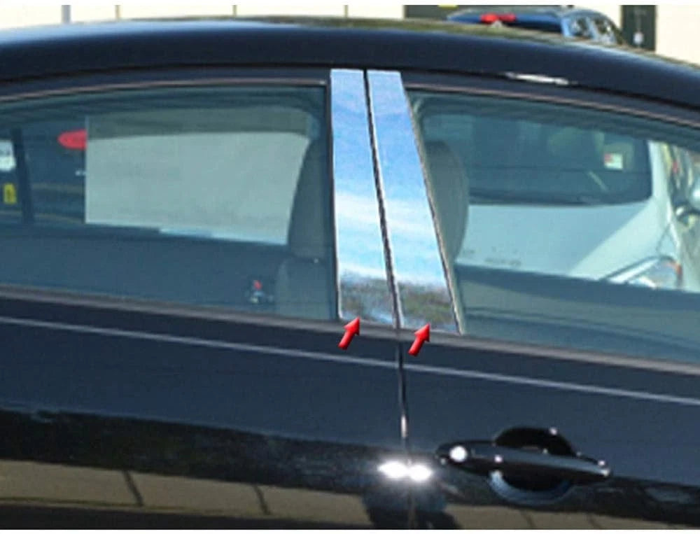 4pc. Luxury FX Stainless Steel Pillar Post Trim for 2014-2018 Kia Forte