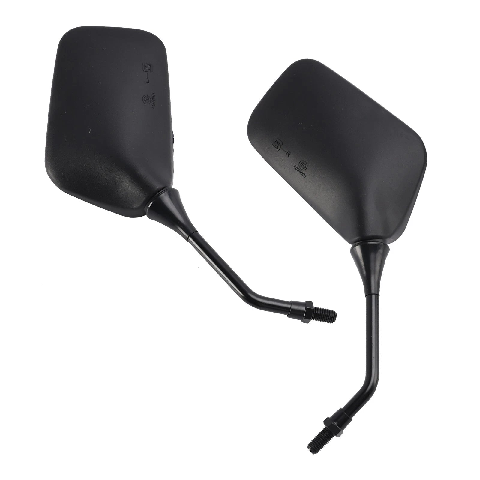Pair Black Rearview Mirrors for Kawasaki KLR250 KLR600 KLR650 (1987–2007)