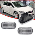 2X Euro Spec Clear Front Side Marker Lights for Honda Acura RSX Integra Civic (2002–2006)