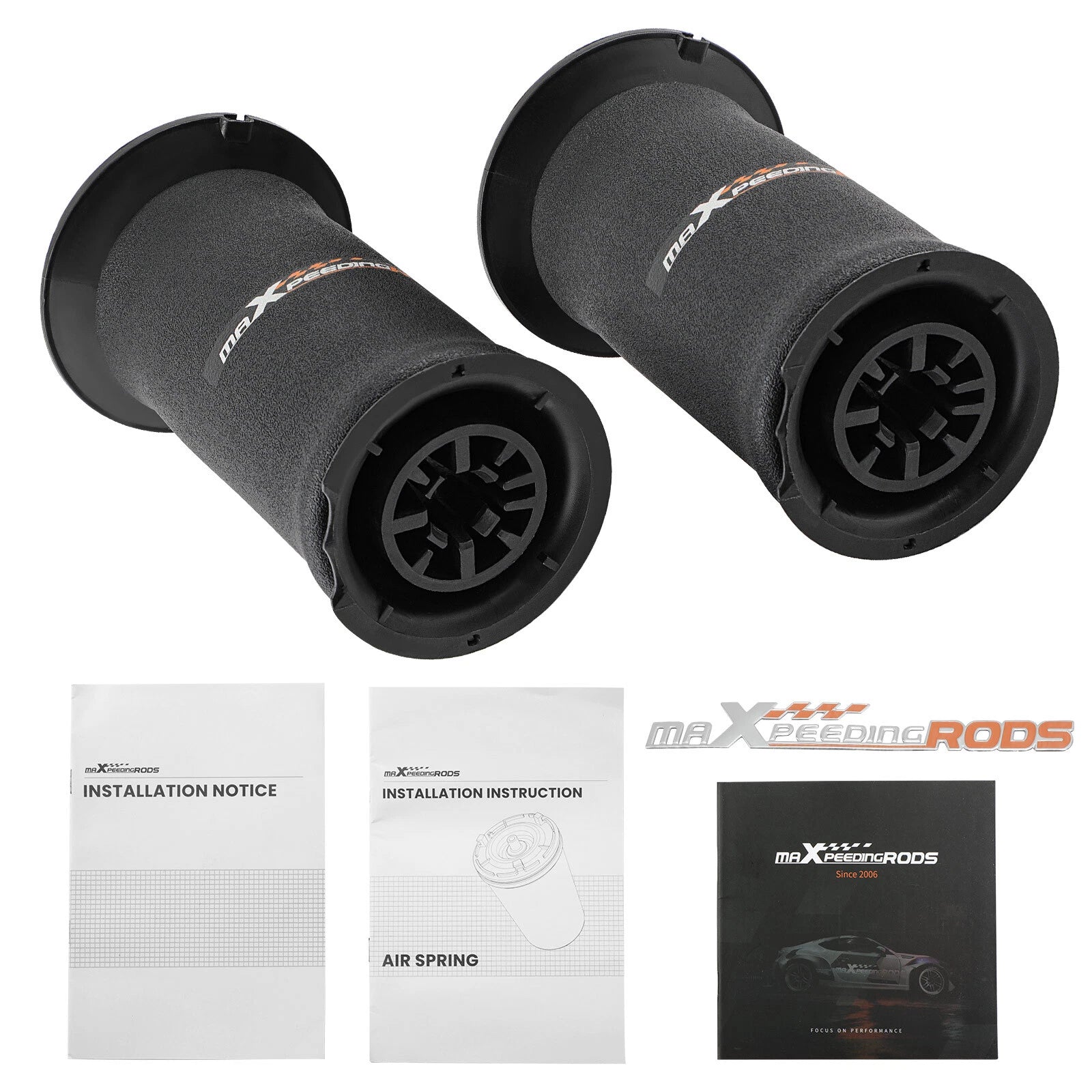 Set of 2 Air Ride Suspension Air Springs for BMW 530xi (2006–2007)