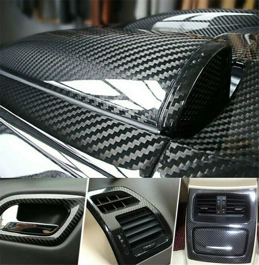 5D Waterproof Carbon Fiber Vinyl Wrap for Cars (Universal)