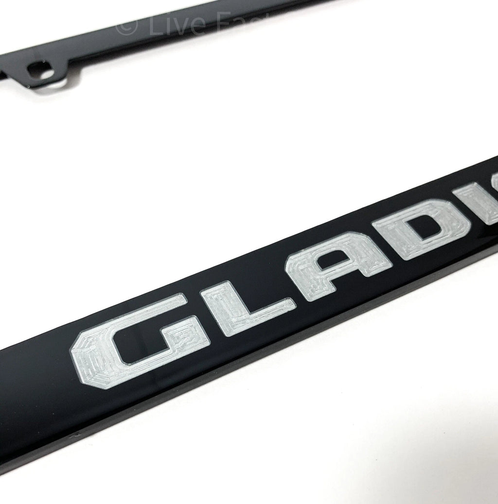 License Plate Frame Front for Jeep Gladiator Script Emblem Silver Fill (—)