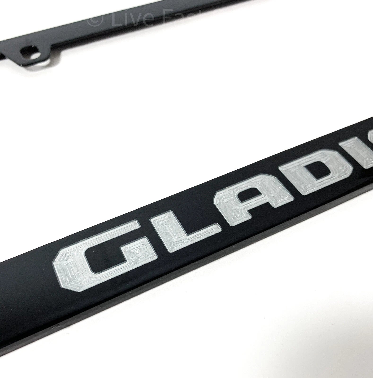 License Plate Frame Front for Jeep Gladiator Script Emblem Silver Fill (—)