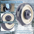 8X 5" Polyurethane Shopping Cart Wheel Replacement with Axles & Bolts