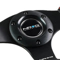 NRG Reinforced Steering Wheel 32cm for Universal Fit (Type-R, Black Leather)