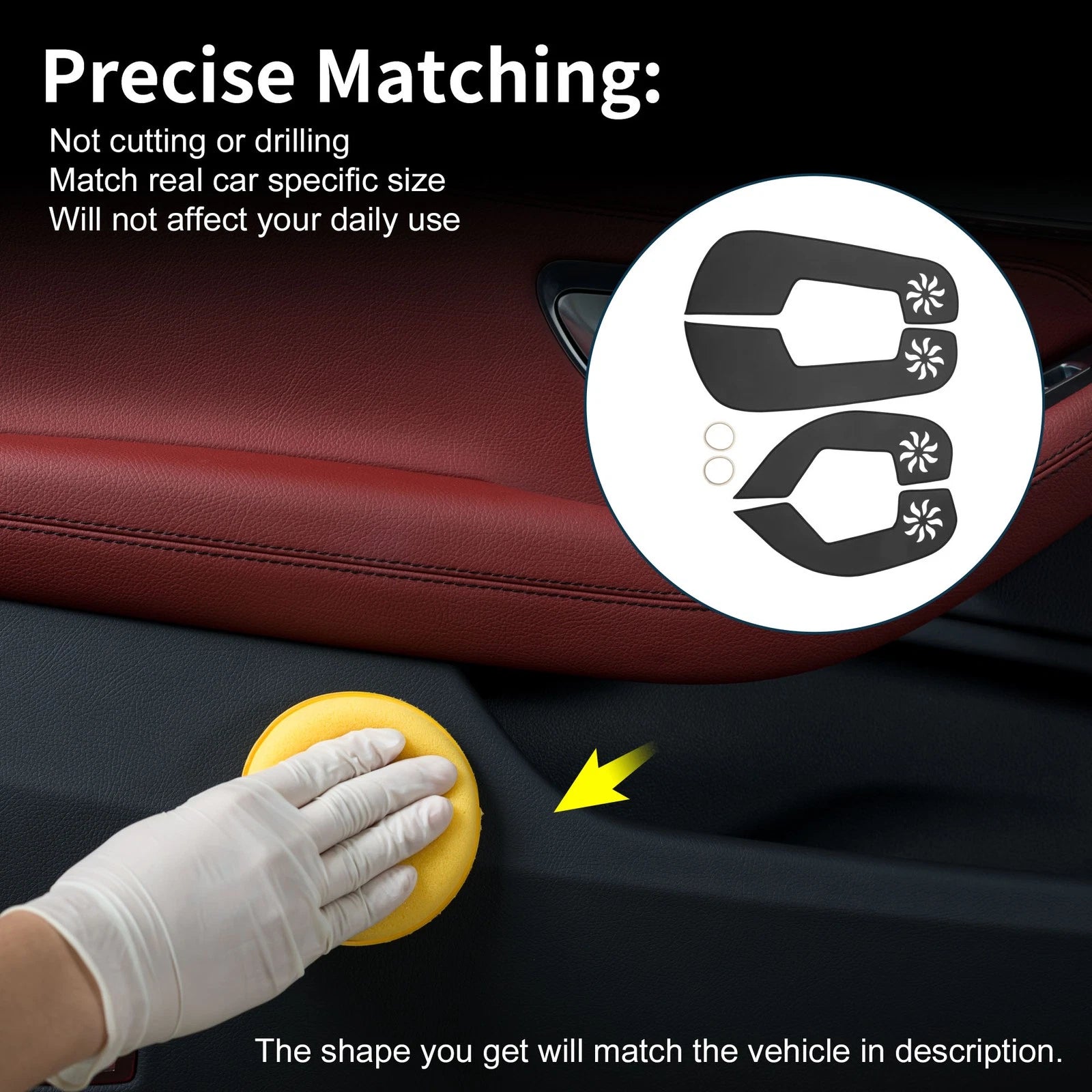 Set of 1 Car Door Anti Kick Pad Sticker Protector for Subaru Outback (2010–2014)