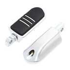 Satin Chrome Footpegs for Harley Touring Limited Softail Fatboy Sportster
