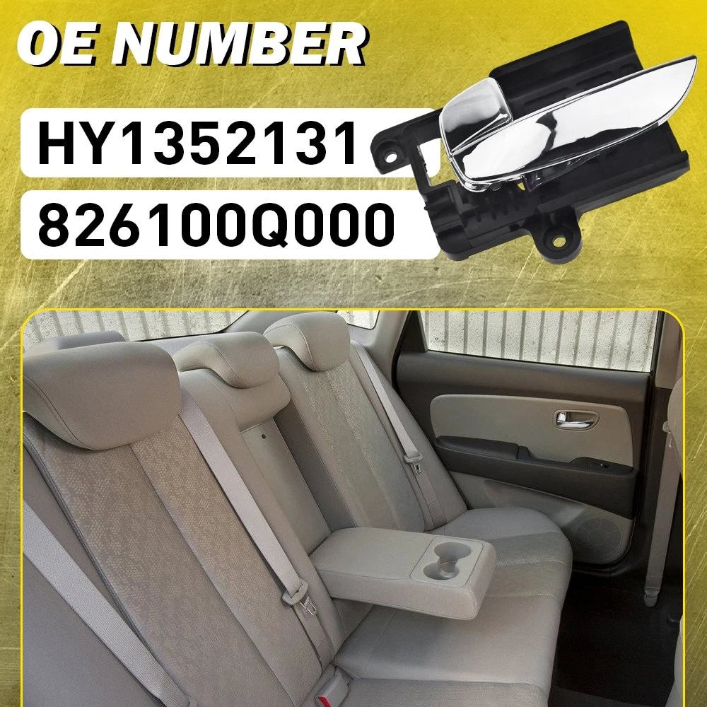 Interior Door Handle for Hyundai Elantra (2007–2010) Left Chrome Plastic