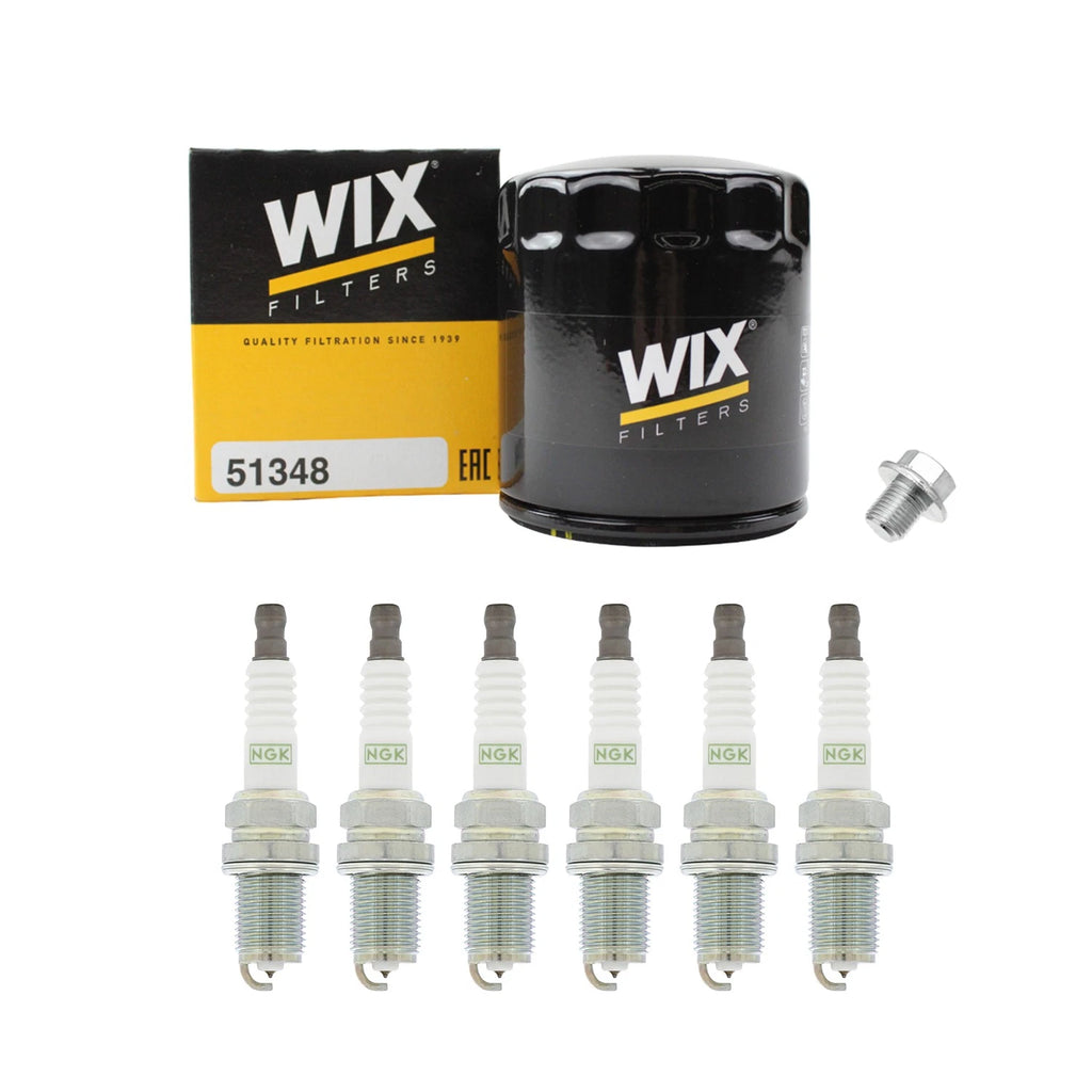 Wix Oil Filter & NGK 6 Platinum Spark Plugs for Toyota 4Runner Pickup