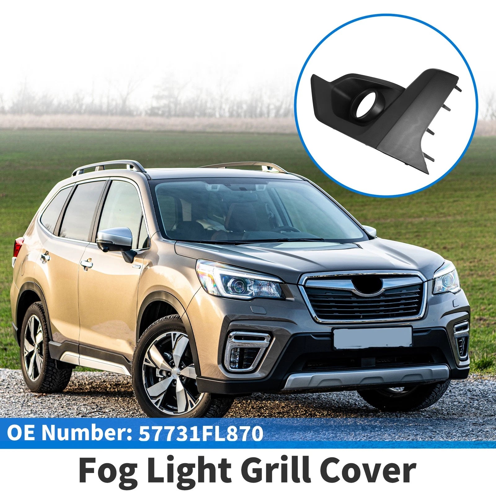 Front Left Fog Light Grill for Subaru Crosstrek (2021–2022) No.57731FL870 ABS