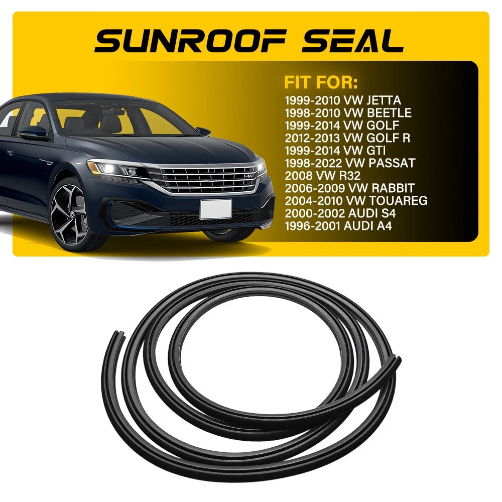 Rubber Sunroof Glass Gasket Seal for Volkswagen Audi Golf Jetta Beetle