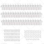 48PCS Blank MDF Football Shirt Earring Wood Double-Sided DIY