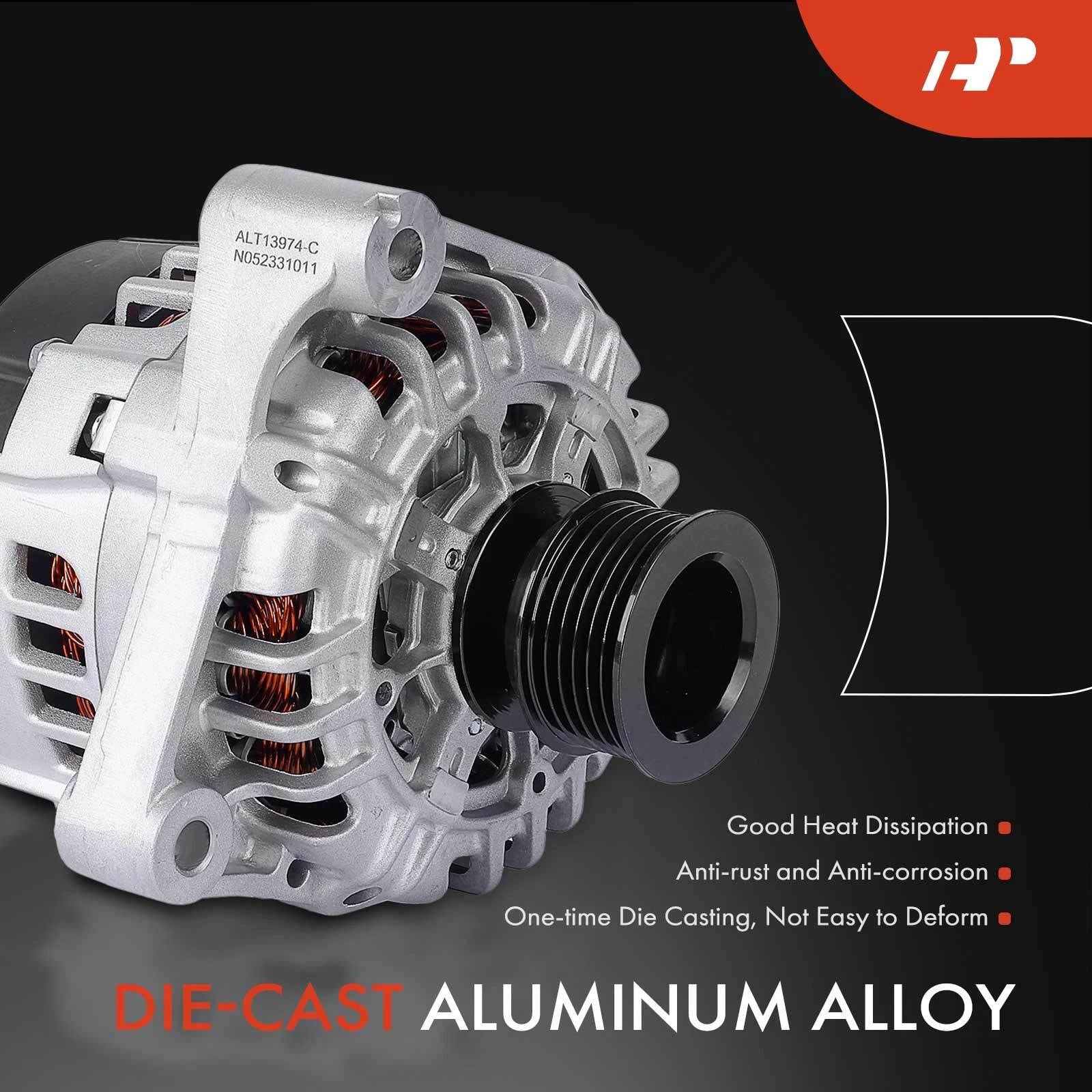 Alternator for BMW M3 E46 (2002–2006) 3.2L 120A 6-Groove Pulley