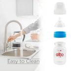 Albo Glass Baby Bottle for Natural Flow Feeding (240ML)