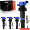 Set of 4 Ignition Coils & 4 Iridium Spark Plugs for Kia Soul Hyundai Accent (2010–2019)