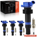 Set of 4 Ignition Coils & 4 Iridium Spark Plugs for Kia Soul Hyundai Accent (2010–2019)