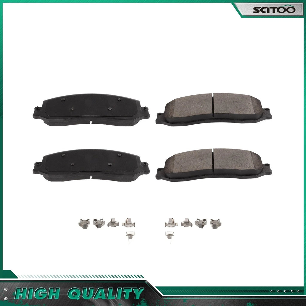 Set of 4 Front Semi-Metallic Brake Pads for Ford F-250 F-350 (2012)