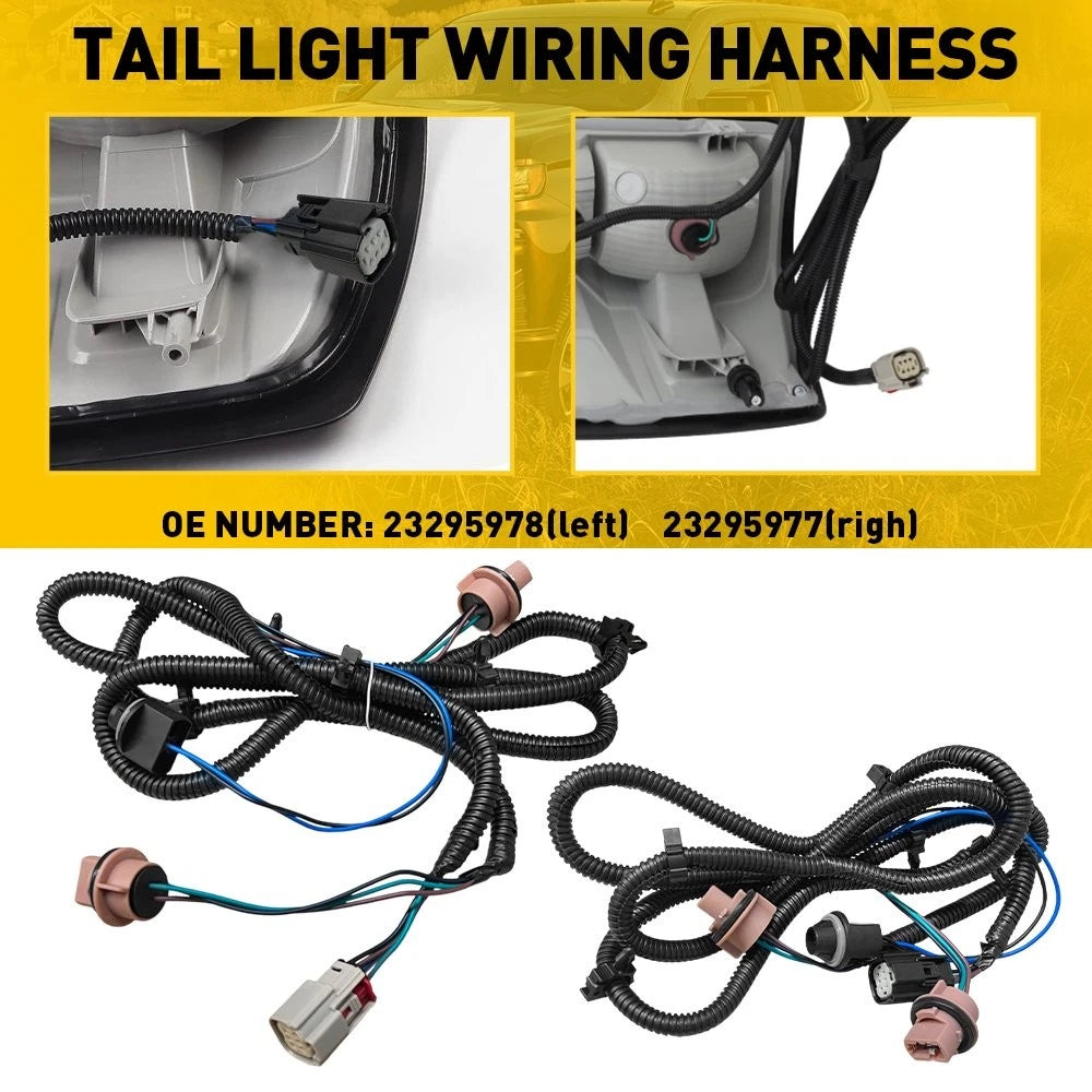 Tail Light Lamp Wiring Harness Set for Chevy Silverado GMC Sierra