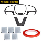 Carbon Fiber Steering Wheel Cover Trim for Dodge Challenger (2015–2023)