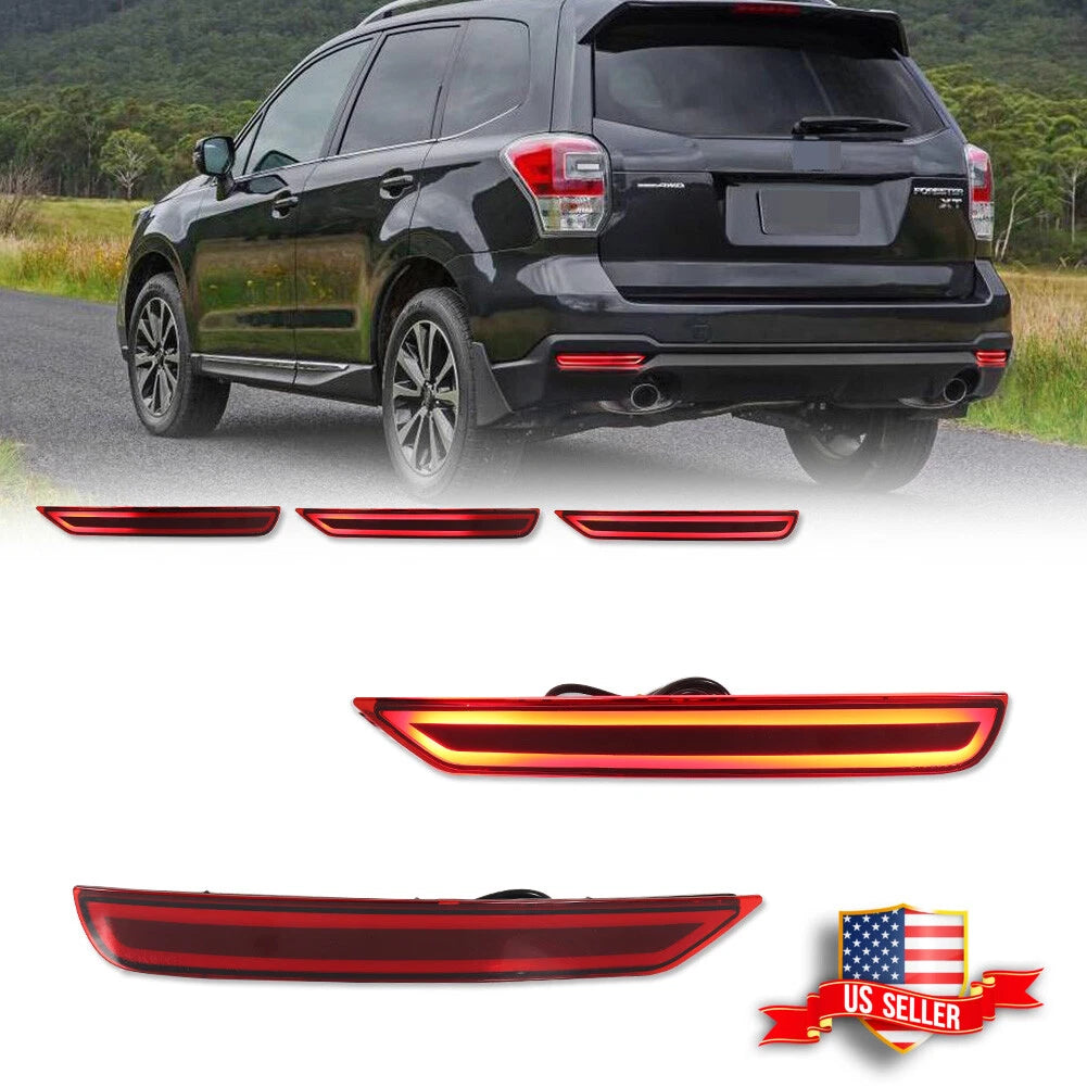 LED Rear Bumper Reflector Tail Lights for Subaru Forester (2008–2018)