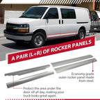 Set of 2 Rocker Panels for Chevy Express GMC Savana Van (1996-2014)