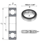 Deep Groove Ball Bearing 65x100x18mm for Scooter Skateboard (1 Pc)