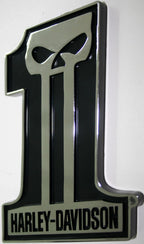 Skull Emblem for Harley Davidson (Willie G, Chrome, 3M Sticker)
