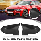 Carbon Fiber Rearview Mirror Cover Caps for BMW F20 F21 F30 F32 F34 F87 (2012–2019)