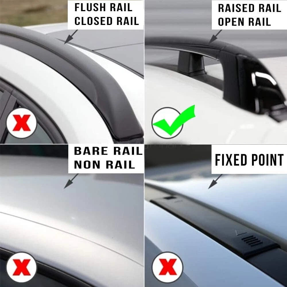 Set of 2 Roof Rack Cross Bars for Car Top Cargo Luggage (53")