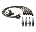 Denso 7mm Wire Set & 4 Double Platinum Spark Plugs for Ford 2.2L L4