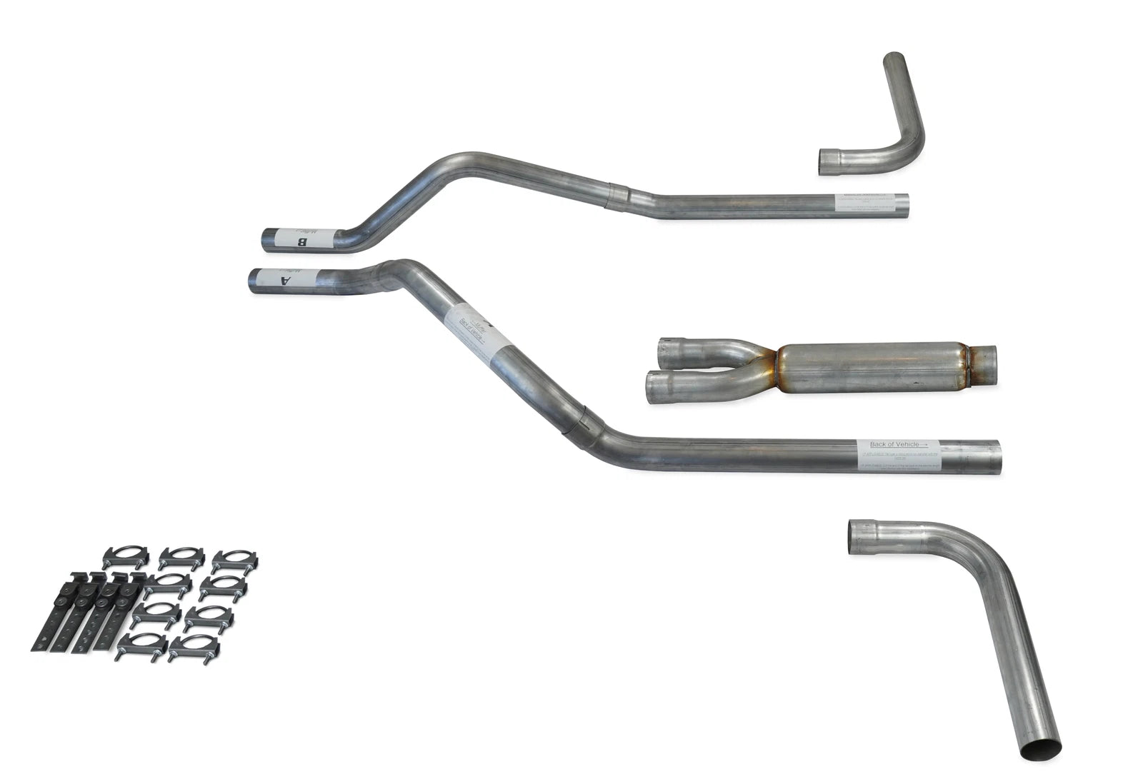 Dual Exhaust Kit for Chevy Blazer (1995–1999) - 2.5" Glasspack Side Exit