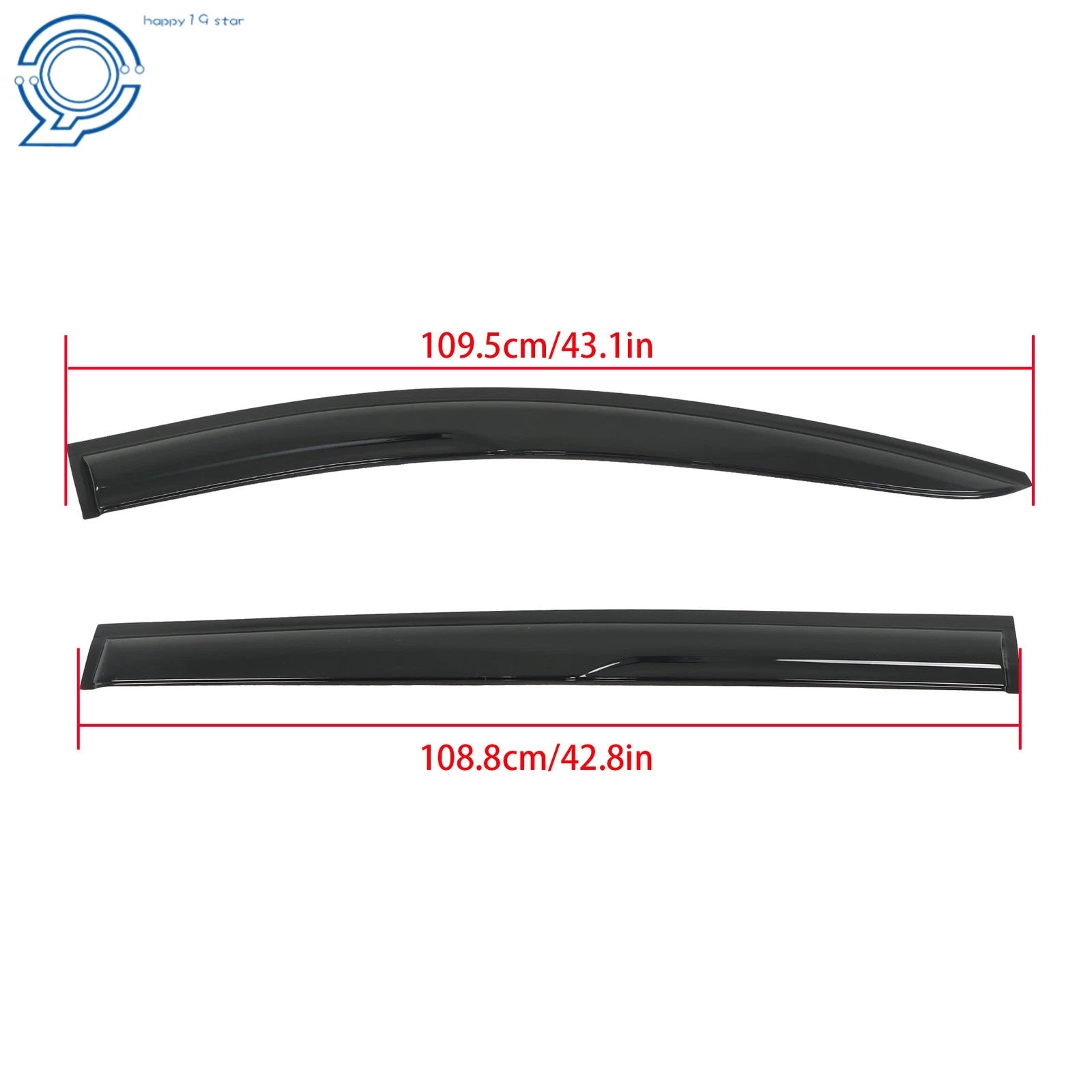 Set of 4 Window Visors for Toyota Sienna (2021–2024) Rain Guard Vent Shade