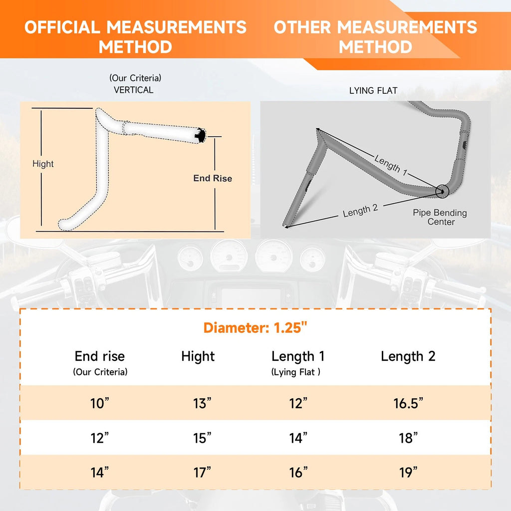 Rise 10"/12"/14" Pre Wired Meathook Handlebars for Harley Street Electra Glide (2014–Present)