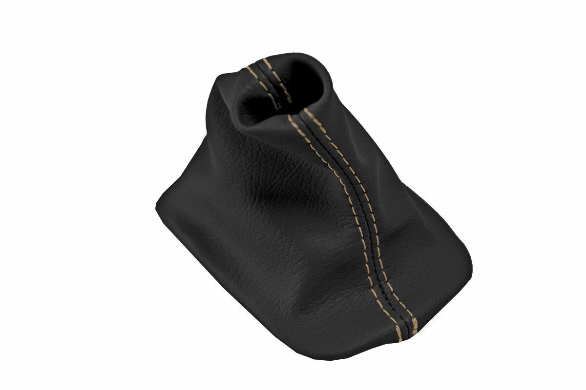 Leather Manual Shift Boot Cover for Volvo C30 C70 S40 (2004–2013) Beige Stitch