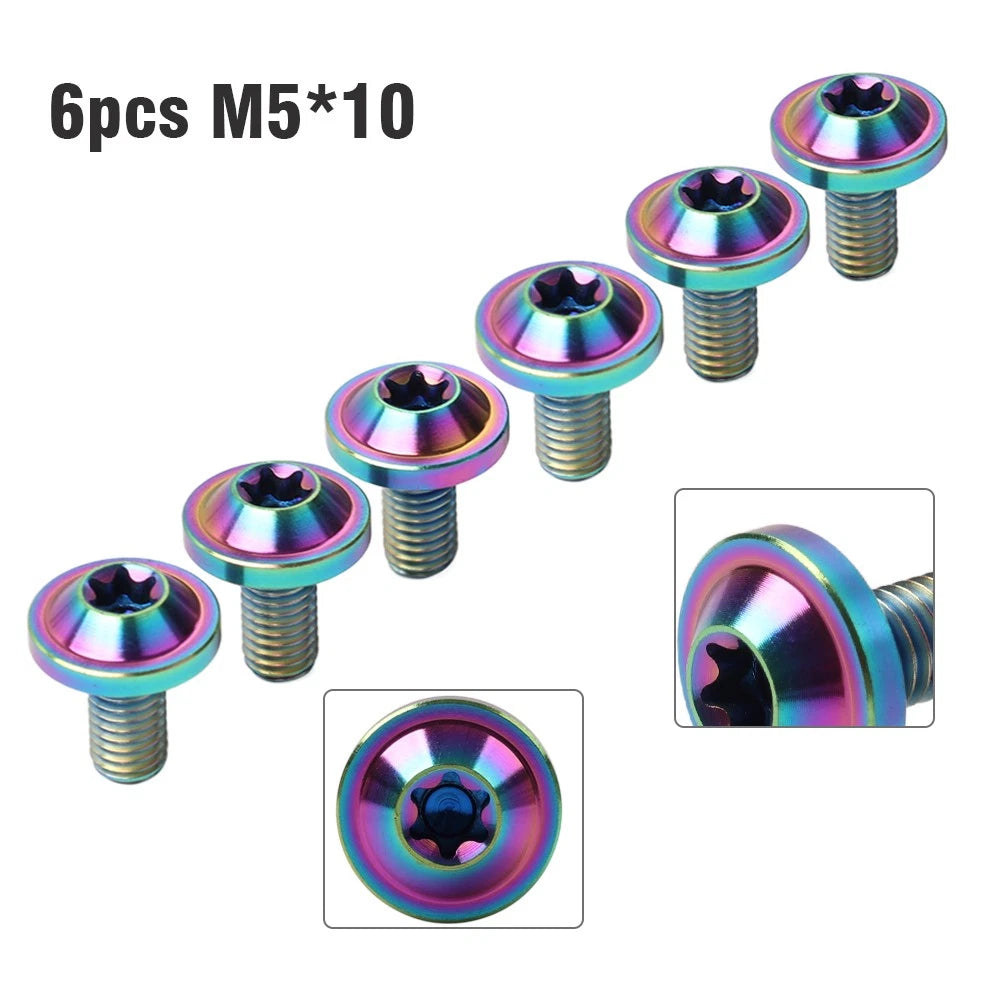 Set of 6 M5 Titanium Truss Torx Bolts Screws for Motorcycle/Bike