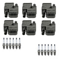 Set of 6 Ignition Coils & 12 Platinum Spark Plugs for Mercedes W210 W163