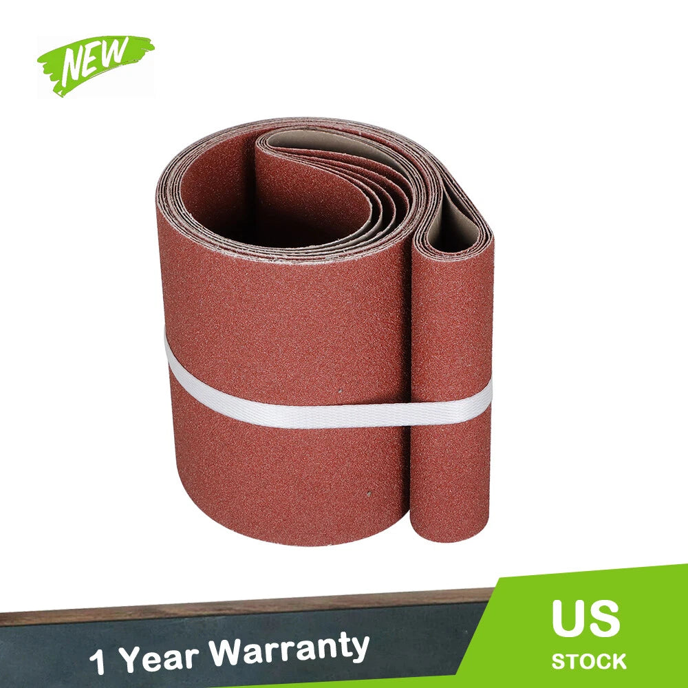 Set of 5 Sanding Belts 6x48" 80 Grit for Belt Sander